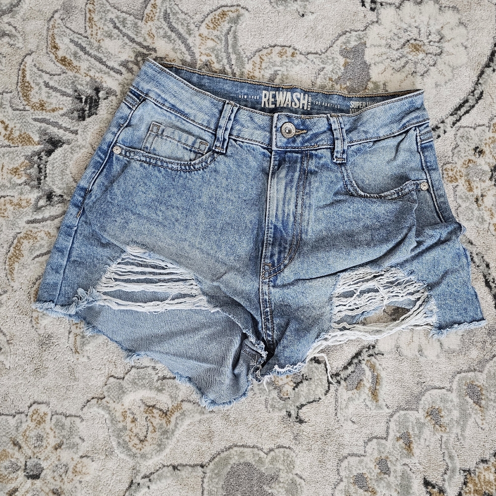 Rewash super high rise vintage reunion shorts